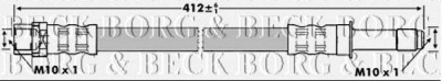 BORG & BECK bbh6884 -  Тормозной шланг